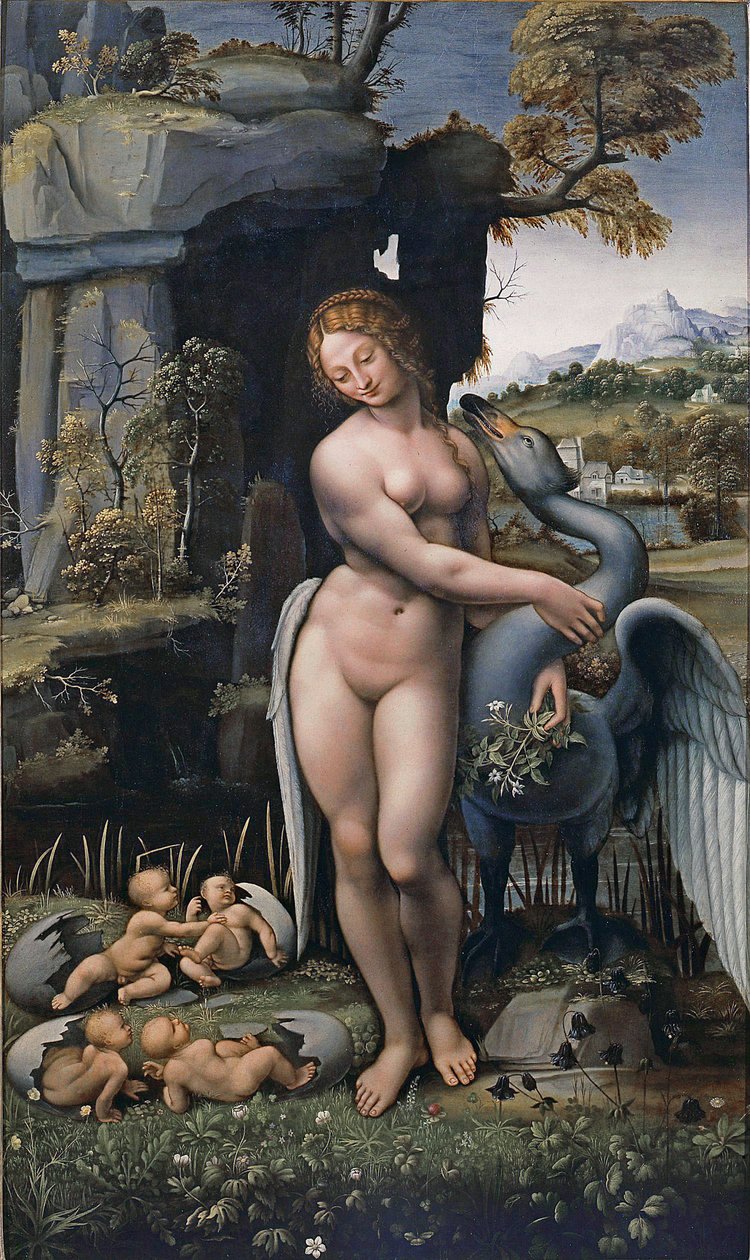 Leda og svanen af Francesco Melzi