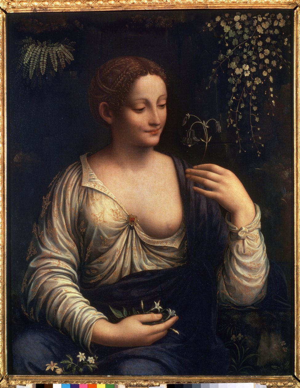 ""Flore"" (Flora) Maleri af Francesco Melzi (1493-cirka 1570) 1510-1515 Dim. 76x63 cm Sankt Petersborg Hermitage Museum af Francesco Melzi or Melzo