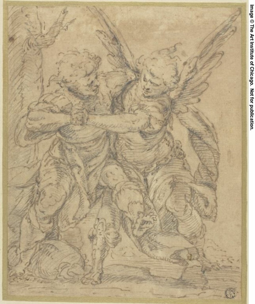 Jakob bryder med englen af Francesco Merano