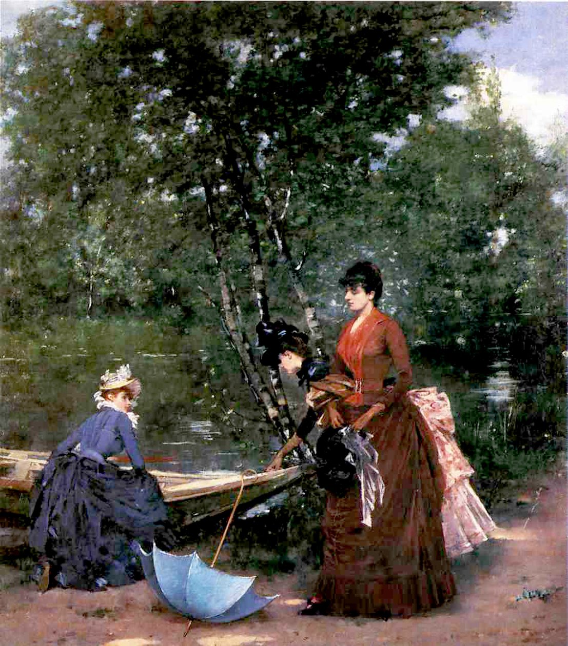 Damer i Bois de Boulogne, Paris af Francesco Miralles Galaup