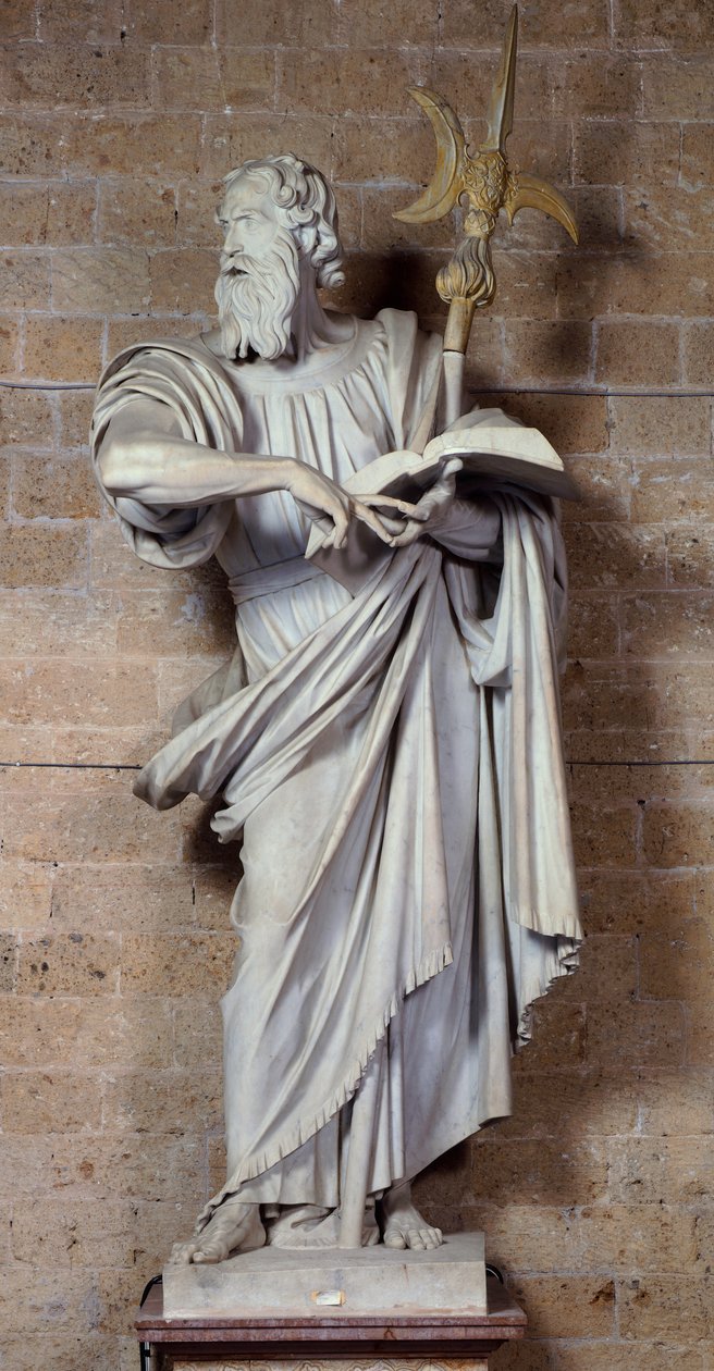 St Thaddeus, marmorskulptur af Francesco Mochi (1580-1654), Museum for katedralværker, Orvieto, Italien af Francesco Mochi