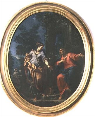 Kristus og Samarias kvinde af Francesco Monti