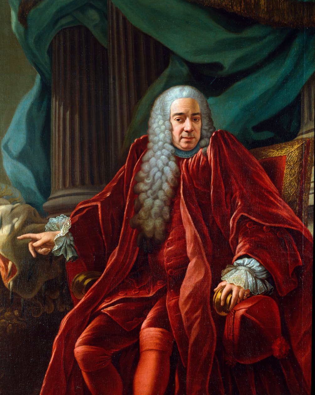 Portræt af Agostino Viale (1692-1777) doge af republikken gener fra 1750 til 1752 Maleri af Francesco Narice (ca. 1719-1785) 1750 ca. Sol. 153x122 cm Sestri Levante, Galleria Rizzi af Francesco Narice