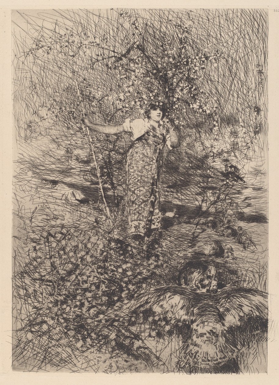 Tyrkiernes vogter [Gardeuse de dindons] af Francesco Paolo Michetti