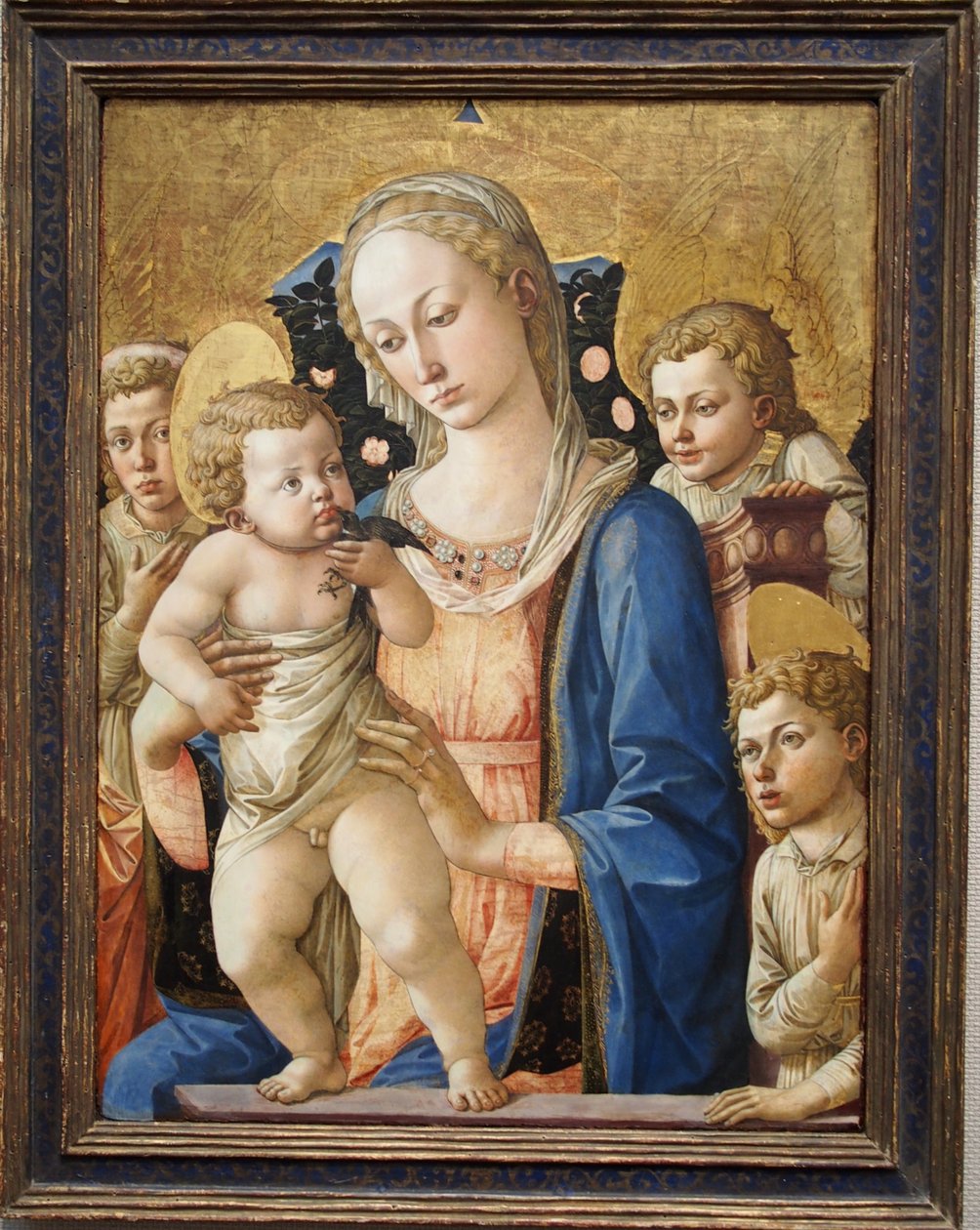 1455 Pesellino Madonna og barn med Sankt Johannes Toledo af Francesco Pesellino