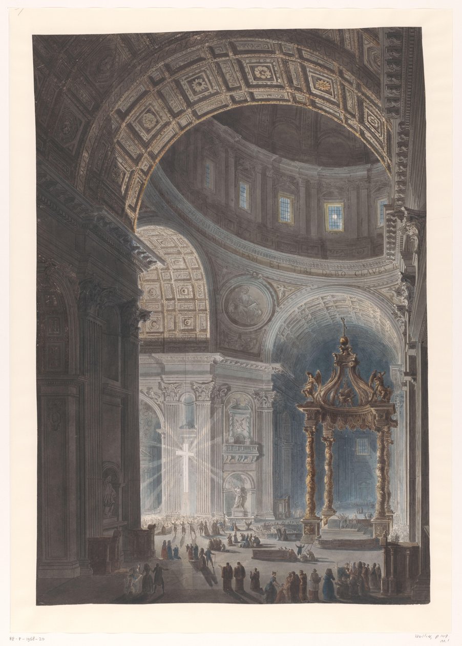 Belysning af det hellige kors ved Peterskirken Belysning af korset i Peterskirken af Francesco Piranesi