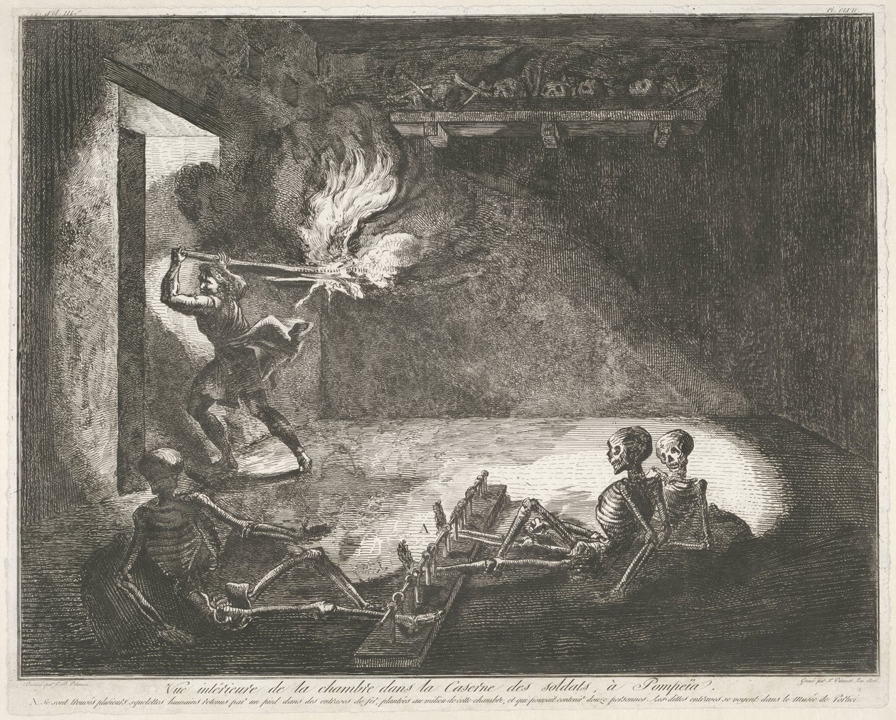 Soldatenkazerne te Pompei Antiquities of Magna Graecia (serietitel) af Francesco Piranesi