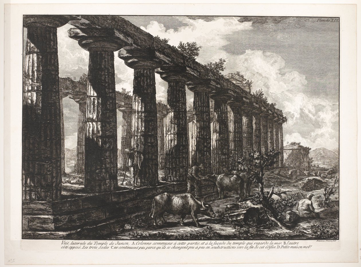 Athenas tempel i Paestum Tempel af Juno af Francesco Piranesi