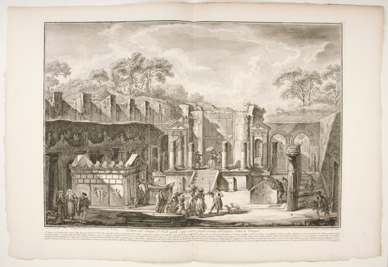 Udsigt over templet d af Francesco Piranesi
