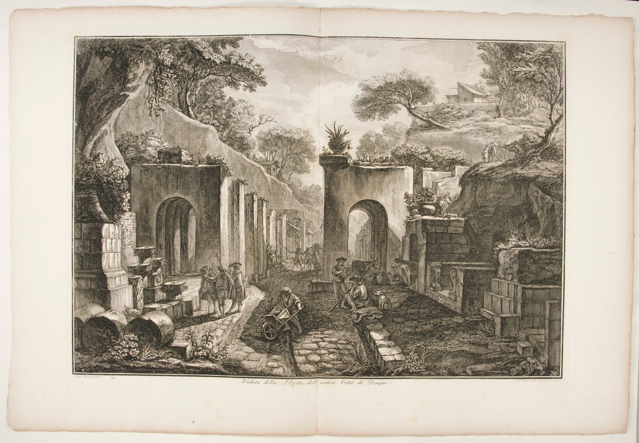 Udsigt over Porta dell af Francesco Piranesi