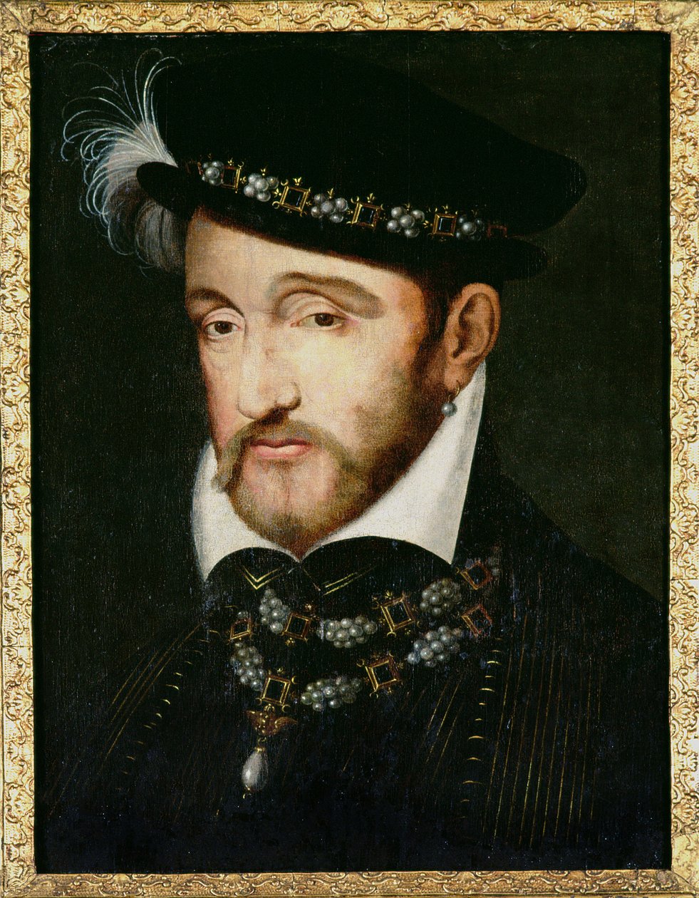 Portræt af Henrik II (1519-59) af Francesco Primaticcio