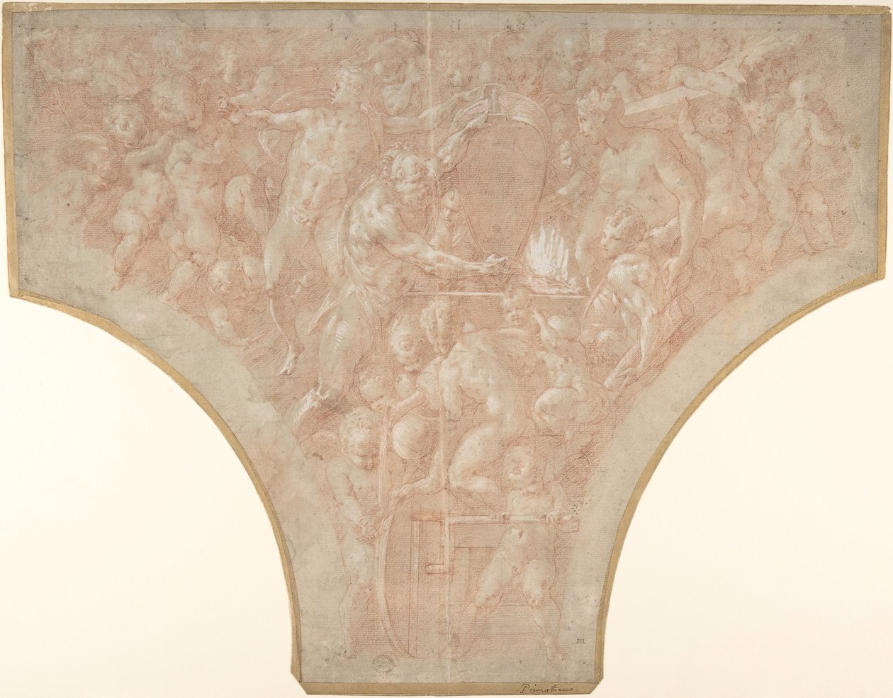 Vulcan Forging the Darts of Amors, 1552-56. af Francesco Primaticcio