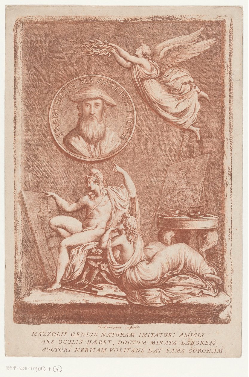 Allegori af kunstneren Francesco Mazzoli, kendt som Parmigianino af Francesco Rosaspina
