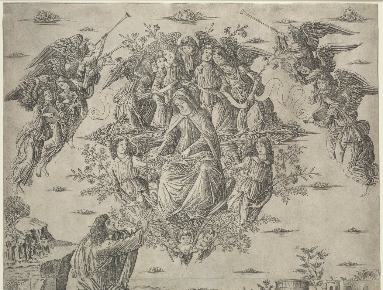 Jomfruens antagelse, ca. 1495. af Francesco Rosselli