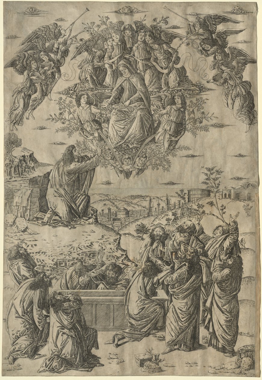 Jomfruens antagelse, ca. 1495. af Francesco Rosselli
