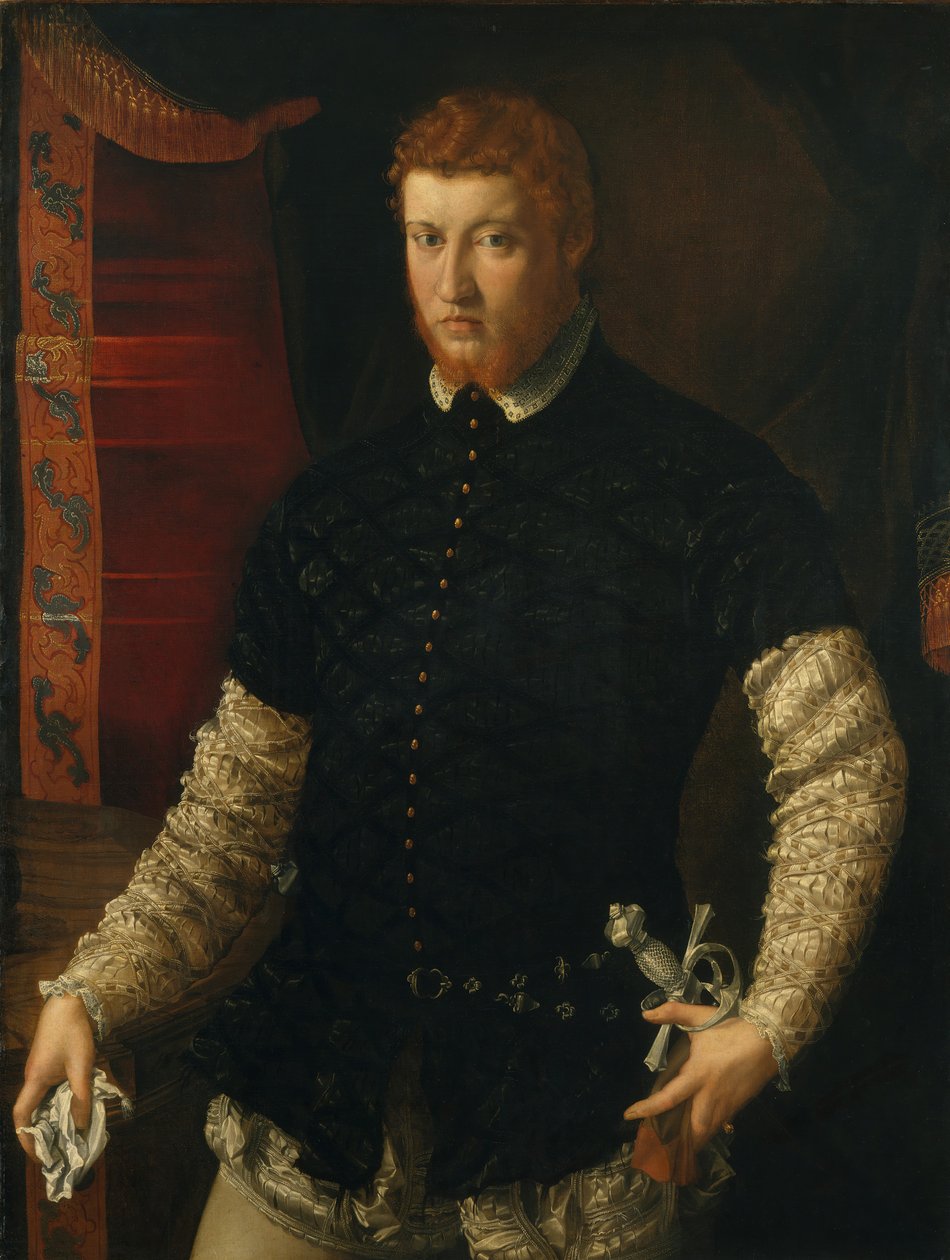 Portræt af en mand. af Francesco Salviati