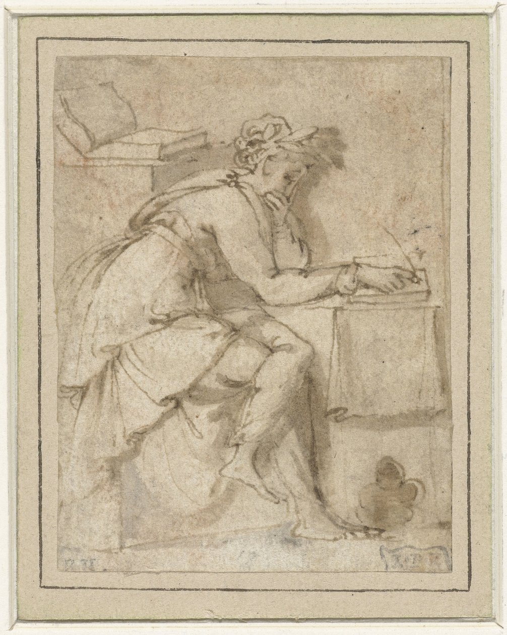 Siddende muse (?) af Francesco Salviati