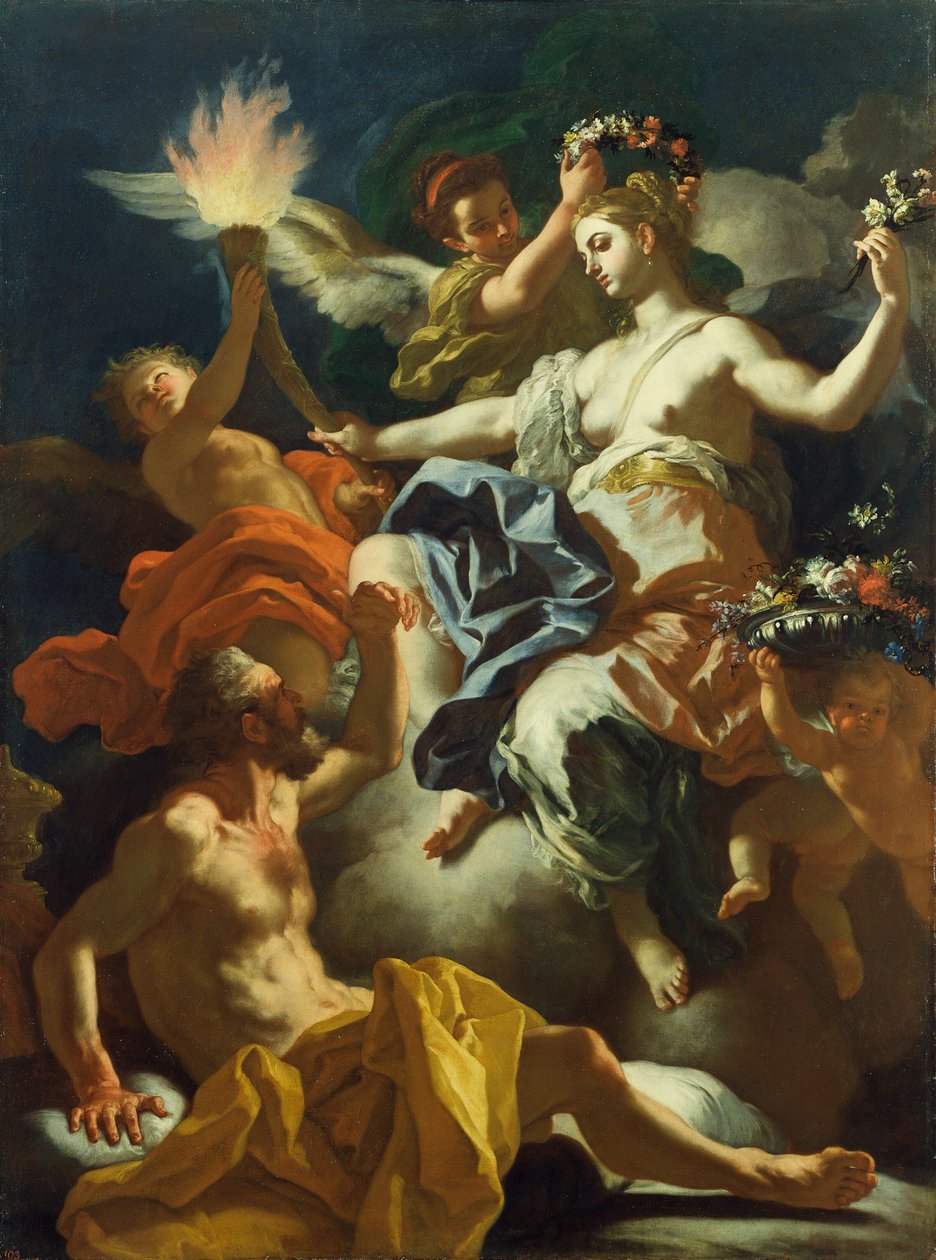 Aurora tager afsked med Tithonus af Francesco Solimena
