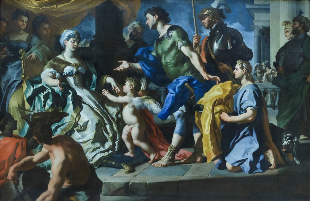 Dido modtager Aeneas og Amor forklædt som Ascanius, ca. 1720