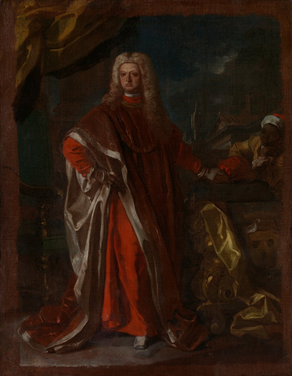 Diego Pignatelli dAragona 1687-1750 og en slaveret afrikansk tjener, sandsynligvis 1731 eller 1732. af Francesco Solimena