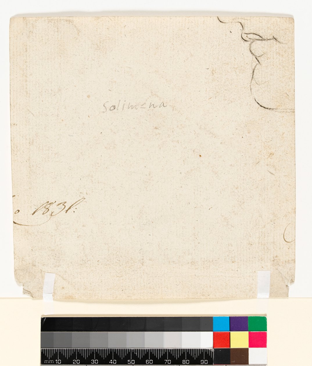 Tegning på bagsiden af papiret (verso), før 1747 (grafit på papir) [se 5938251] af Francesco Solimena