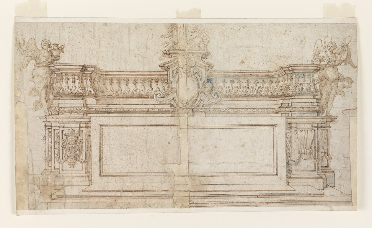 Elevation af et alter med alternative forslag af Francesco Solimena