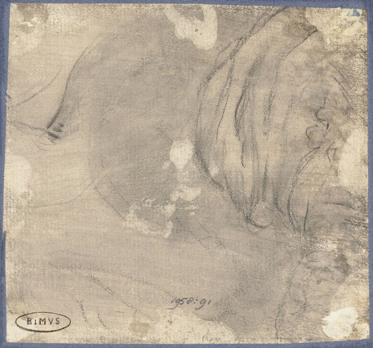 Fragment af en kridtskitse af Francesco Solimena