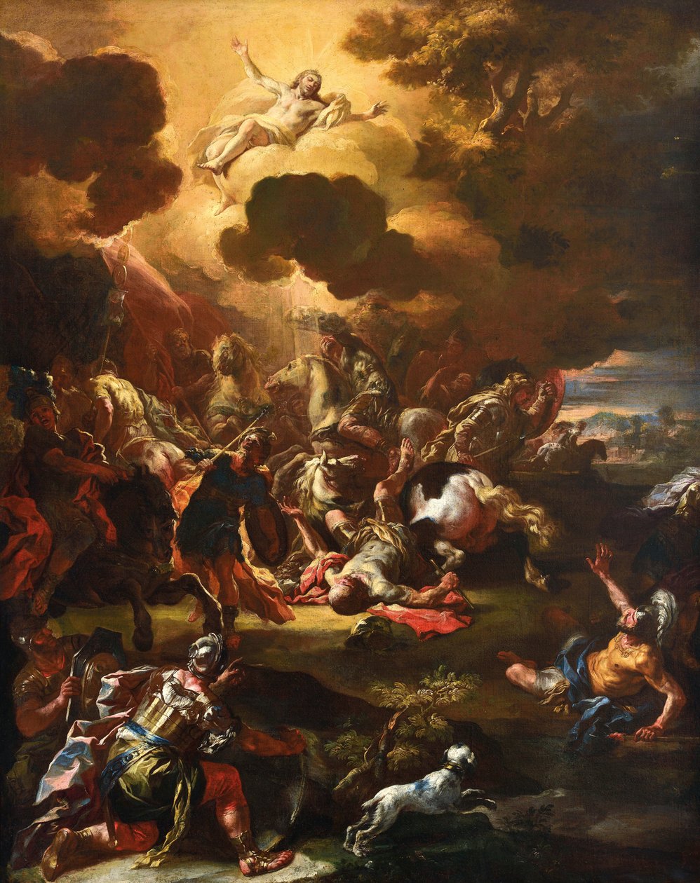 La conversion de Saint Paul - Sankt Pauls omvendelse - Francesco Solimena (1657-1747). Olie på lærred Mål: 129x102 cm Privat samling af Francesco Solimena