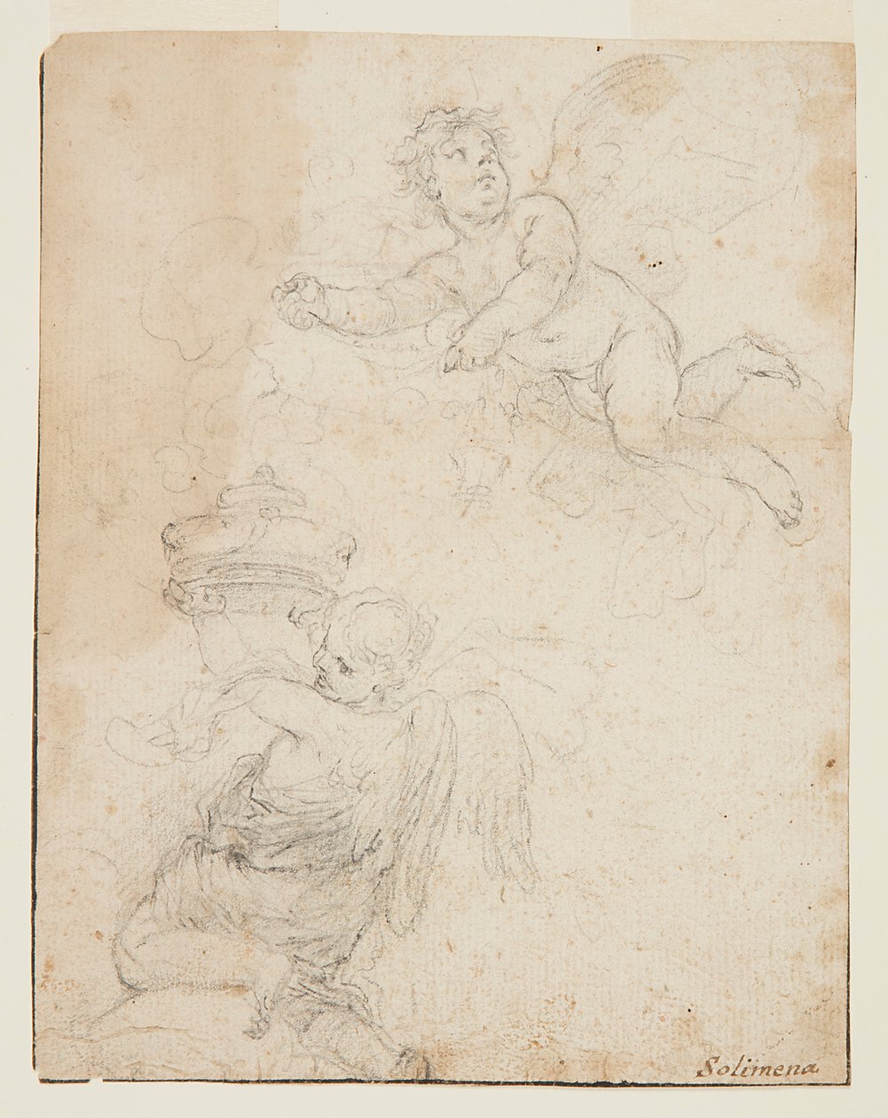 Studie af Two Putti af Francesco Solimena