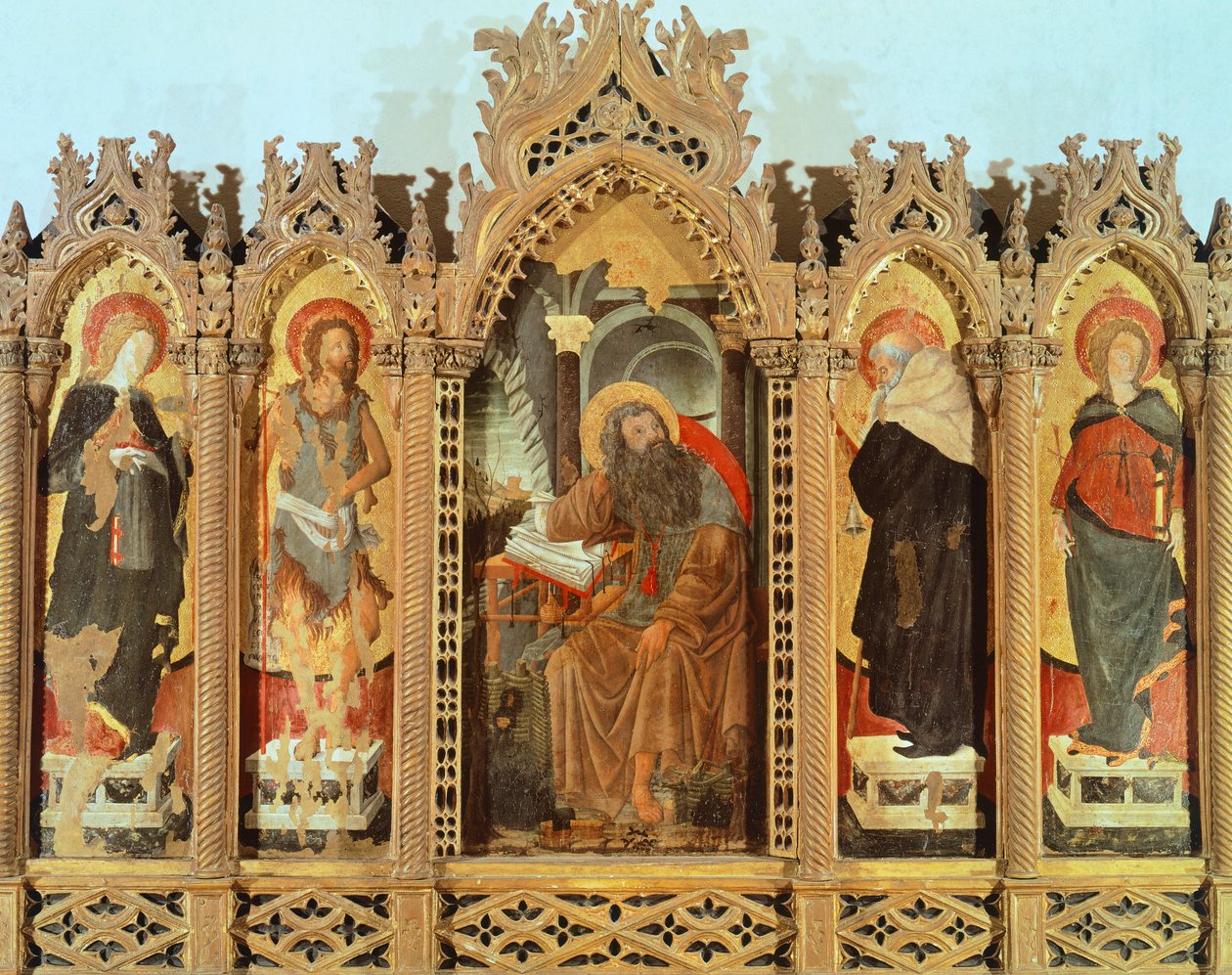 Lazara Polyptykon, ca 1452, af Francesco Squarcione (1397-1468), tempera på panel af Francesco Squarcione