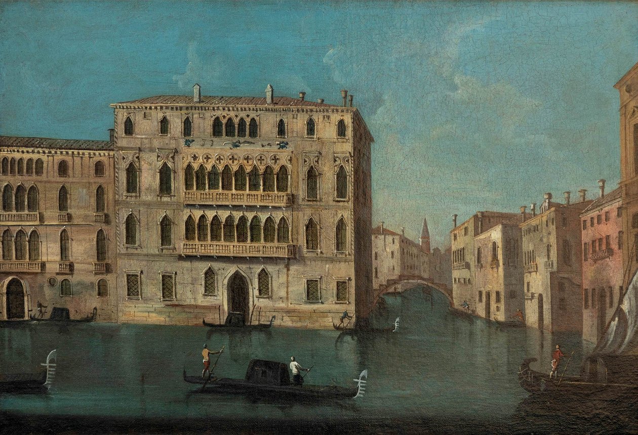 Francesco Tironi Grand Canal og Foscari-paladset af Francesco Tironi