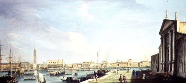 Bacino di San Marco, med Dogespaladset og Riva degli Schiavoni (18. århundrede) af Francesco Tironi