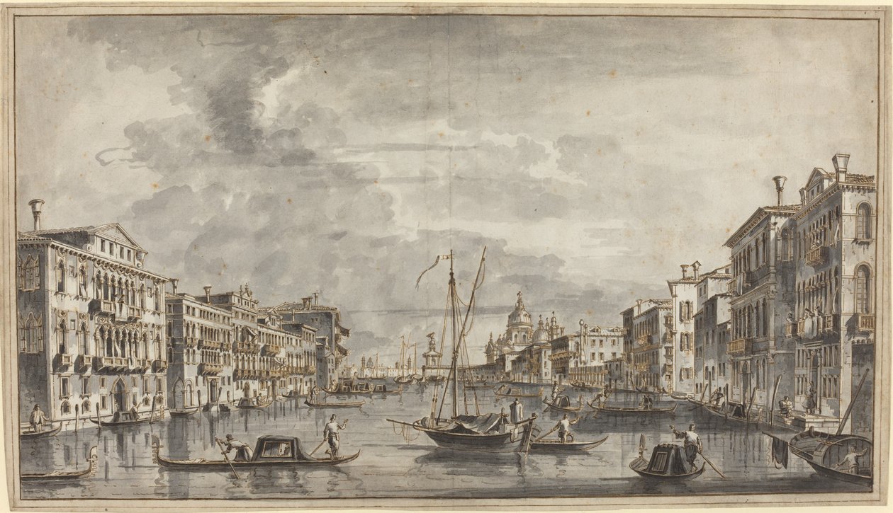 Canal Grande, der ser mod salutten og doganaen af Francesco Tironi