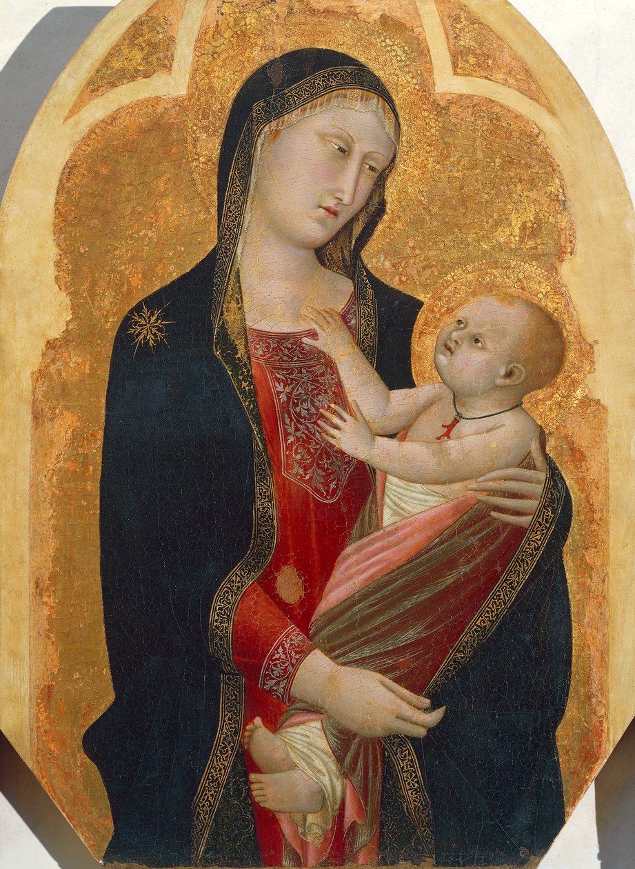 Madonna med barn, af Francesco Traini (aktiv 1321-1365) af Francesco Traini