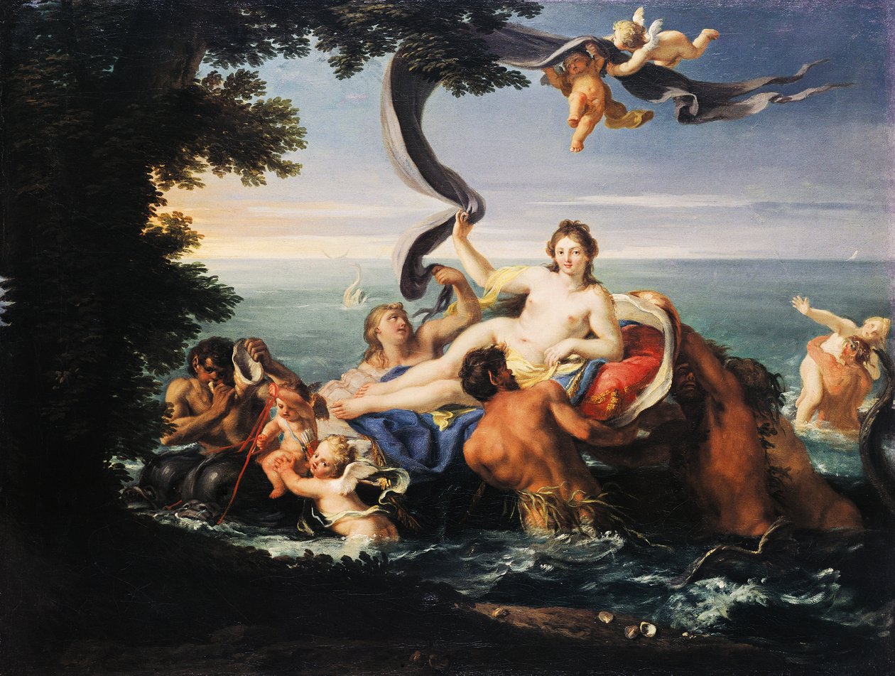 Triumf af Galatea, af Francesco Trevisani (1656-1746), olie på lærred. af Francesco Trevisani