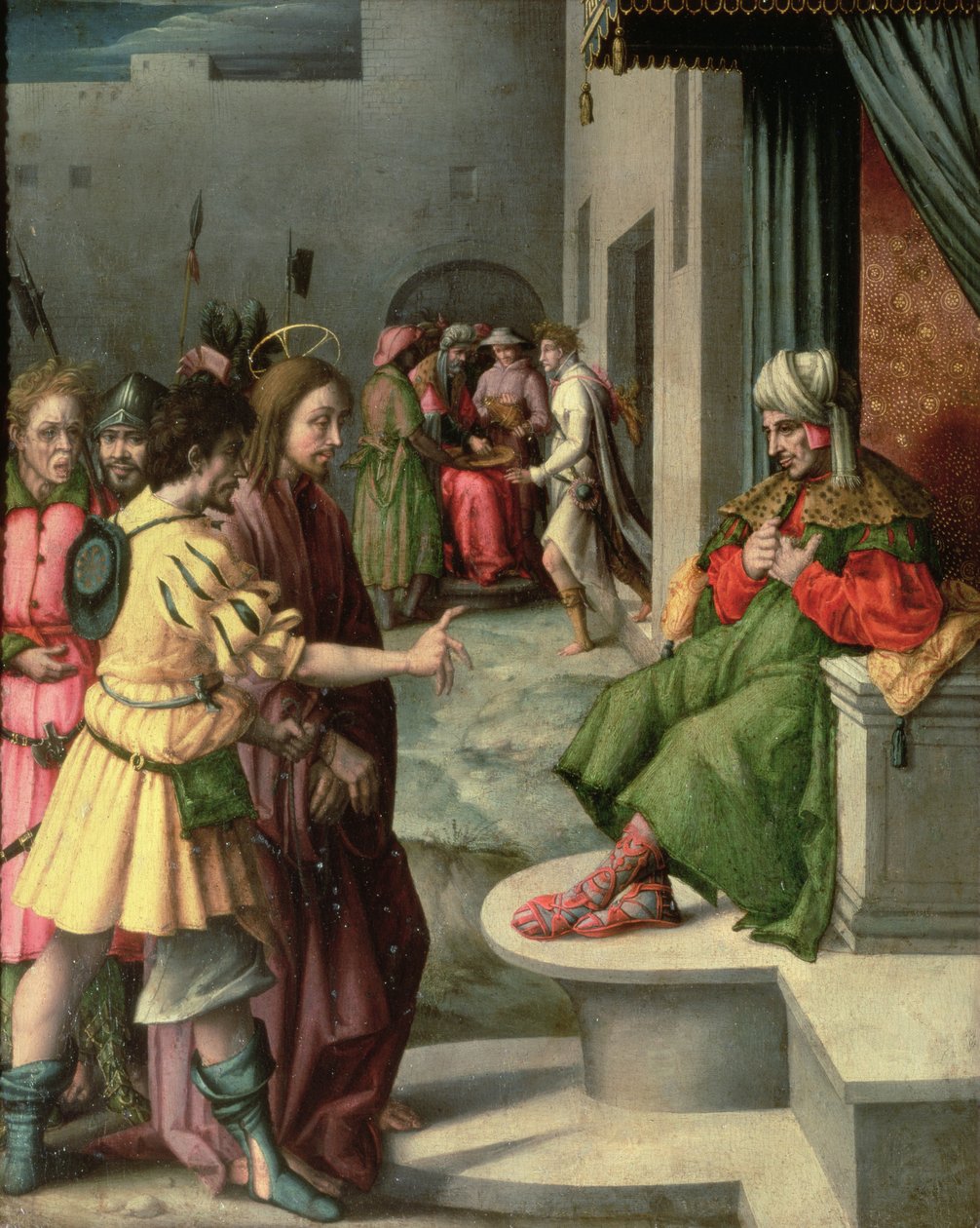 Kristus før Kajfas af Francesco Ubertini Bacchiacca