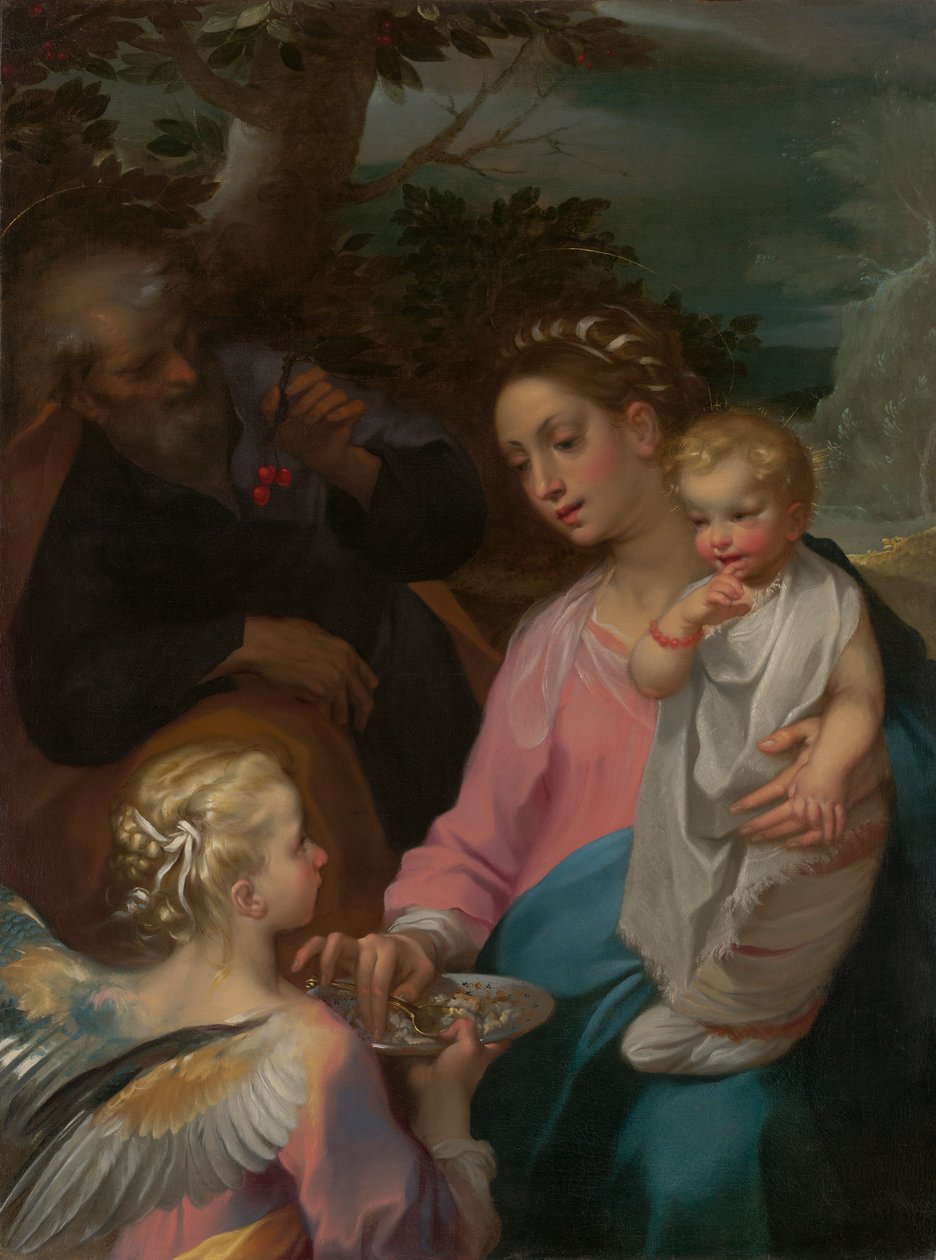 Resten på flugten til Egypten, kendt som Madonna della Pappa af Francesco Vanni
