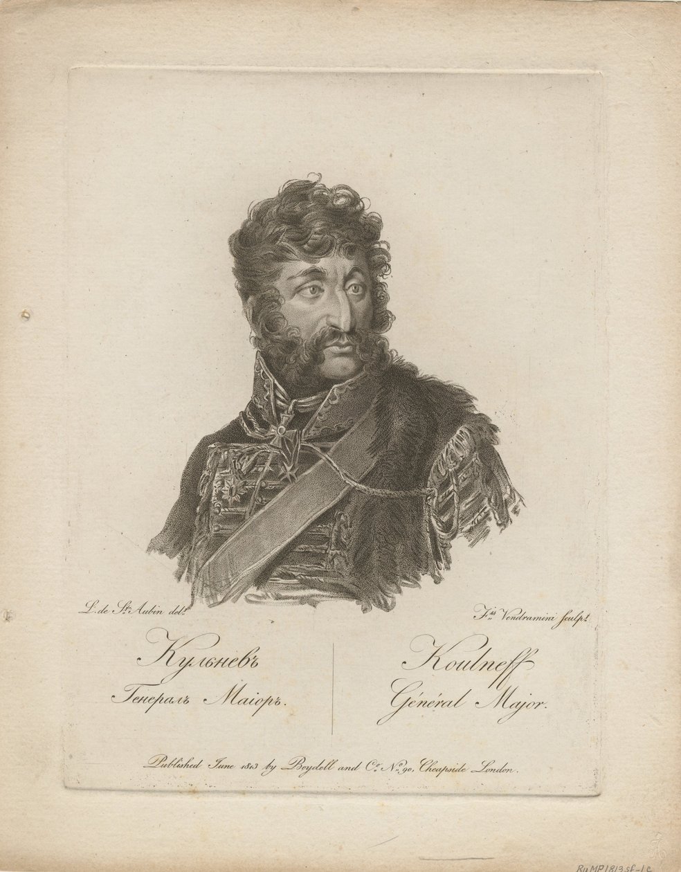 Yakov Petrovich Kulnev 1763-1812, 1813 af Francesco Vendramini