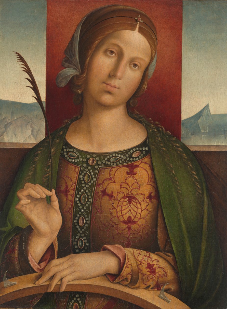 Den hellige Katarina af Alexandria af Francesco Zaganelli di Bosio (attributed to)