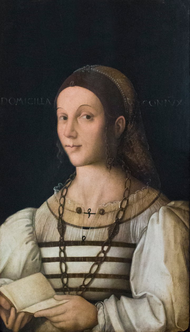 Portræt af Rolando Pallavicinos kone Domitilla Gambara, ca. 1510 (olie på træ) af Francesco Zaganelli di Bosio