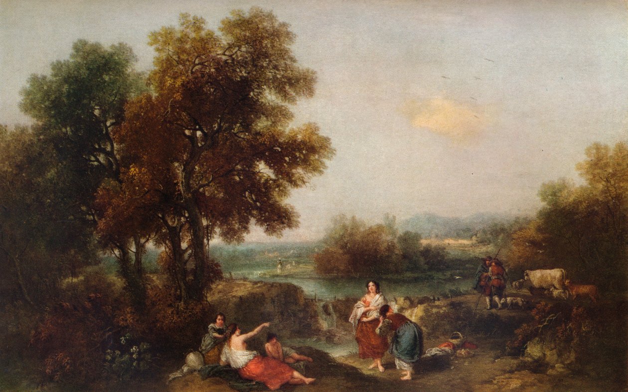Landskab med figurer, 1700-tallet, 1915 af Francesco Zuccarelli