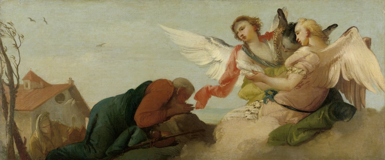 Abraham med de tre engle af Francesco Zugno