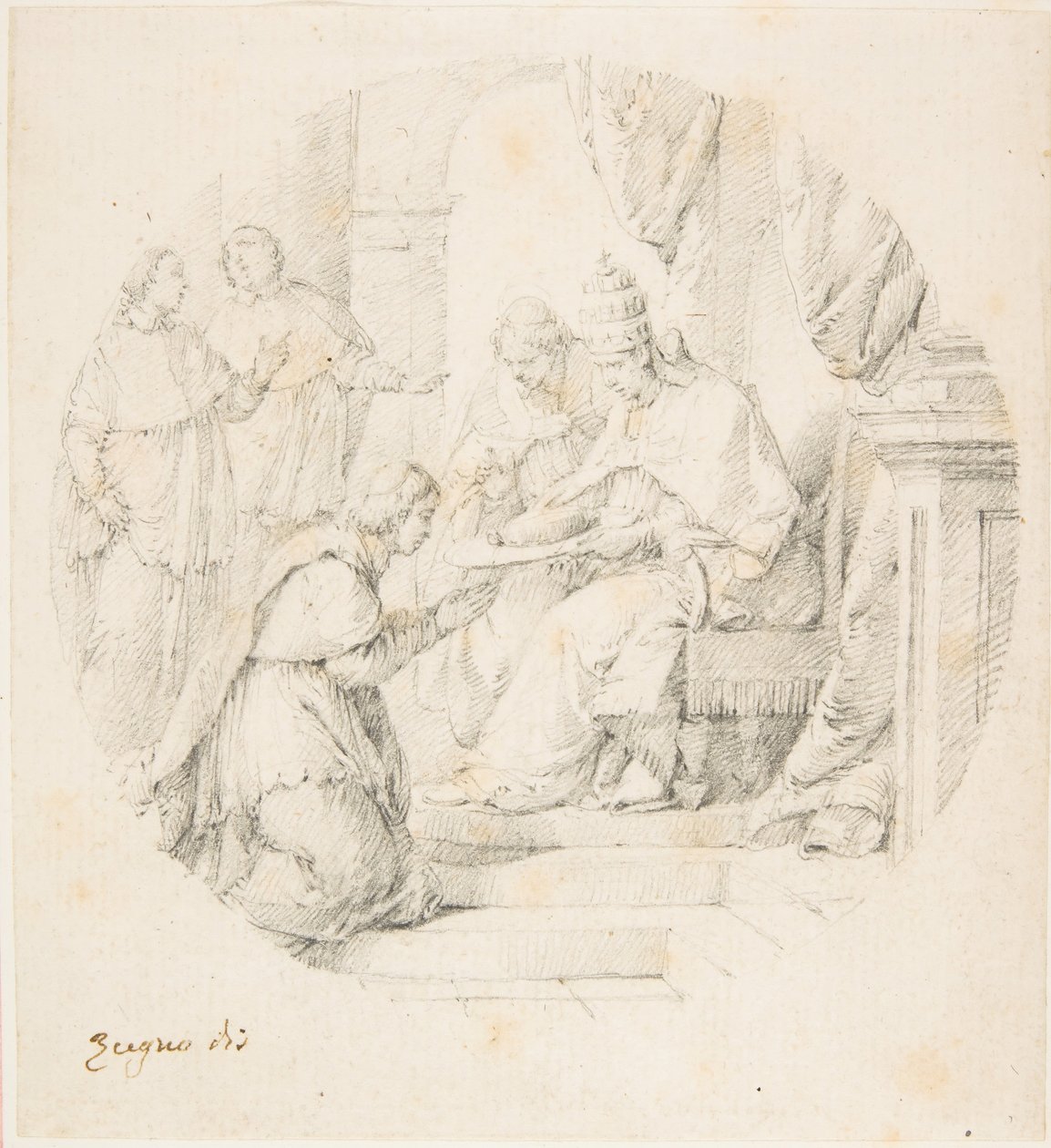 Angelo Maria Querini skabte kardinal af Benedikt XIII, 1709-87. af Francesco Zugno