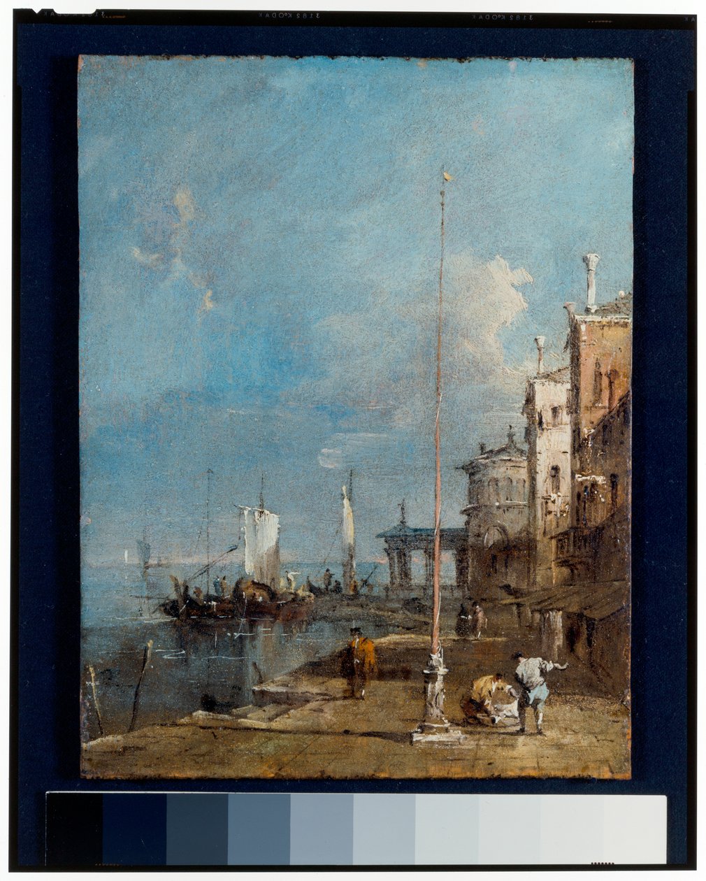 Capriccio med en triumfbue og urban baggrund af Francesco and/or Gian Antonio (1699-1761) Guardi