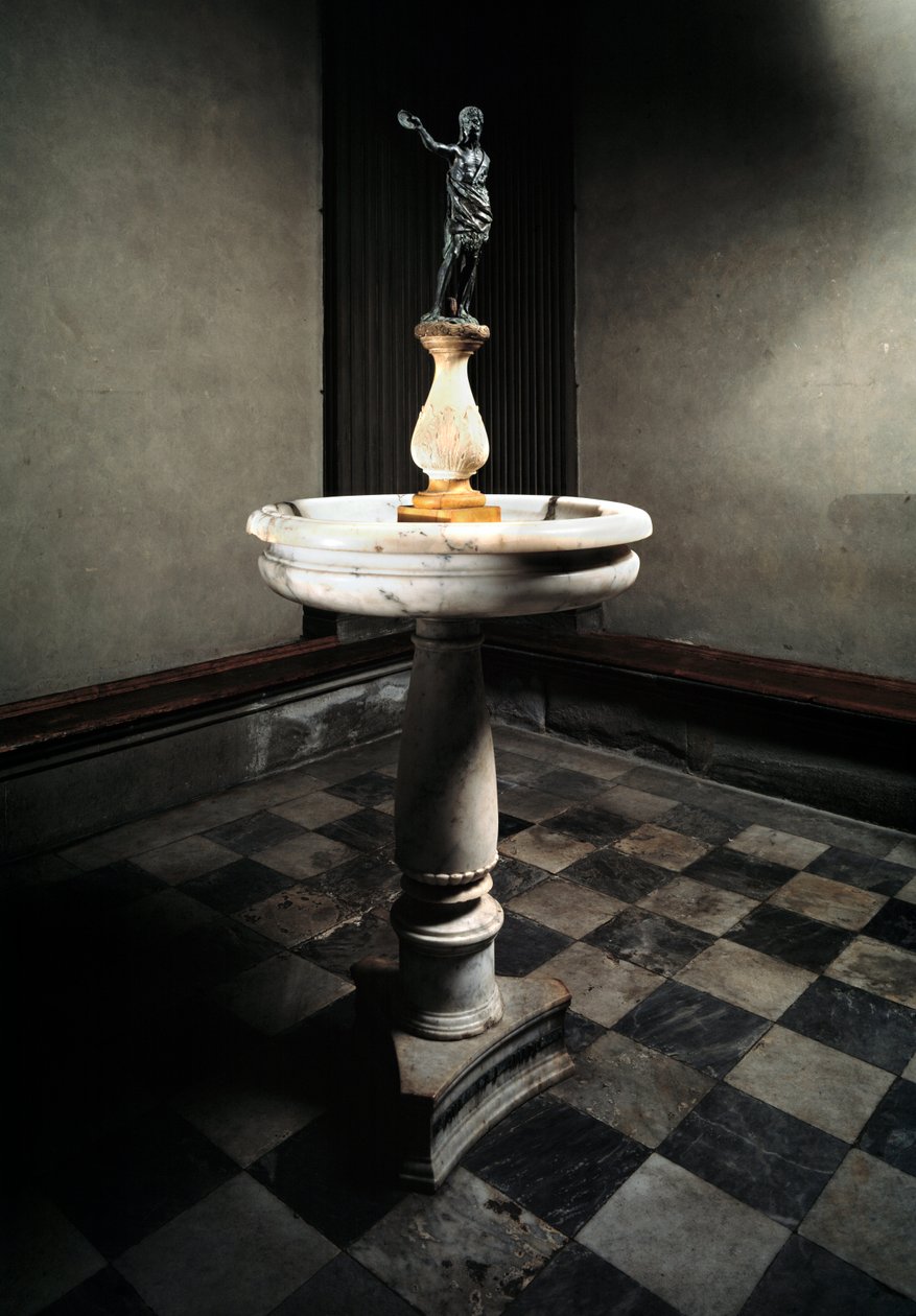 Stoup med statue af Johannes Døberen af Francesco da Sangallo