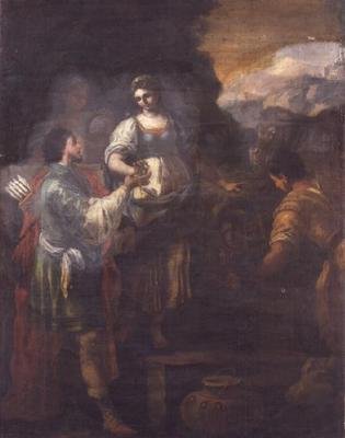 Rebecca og Eliezer ved brønden af Francesco de (attr. to) Mura