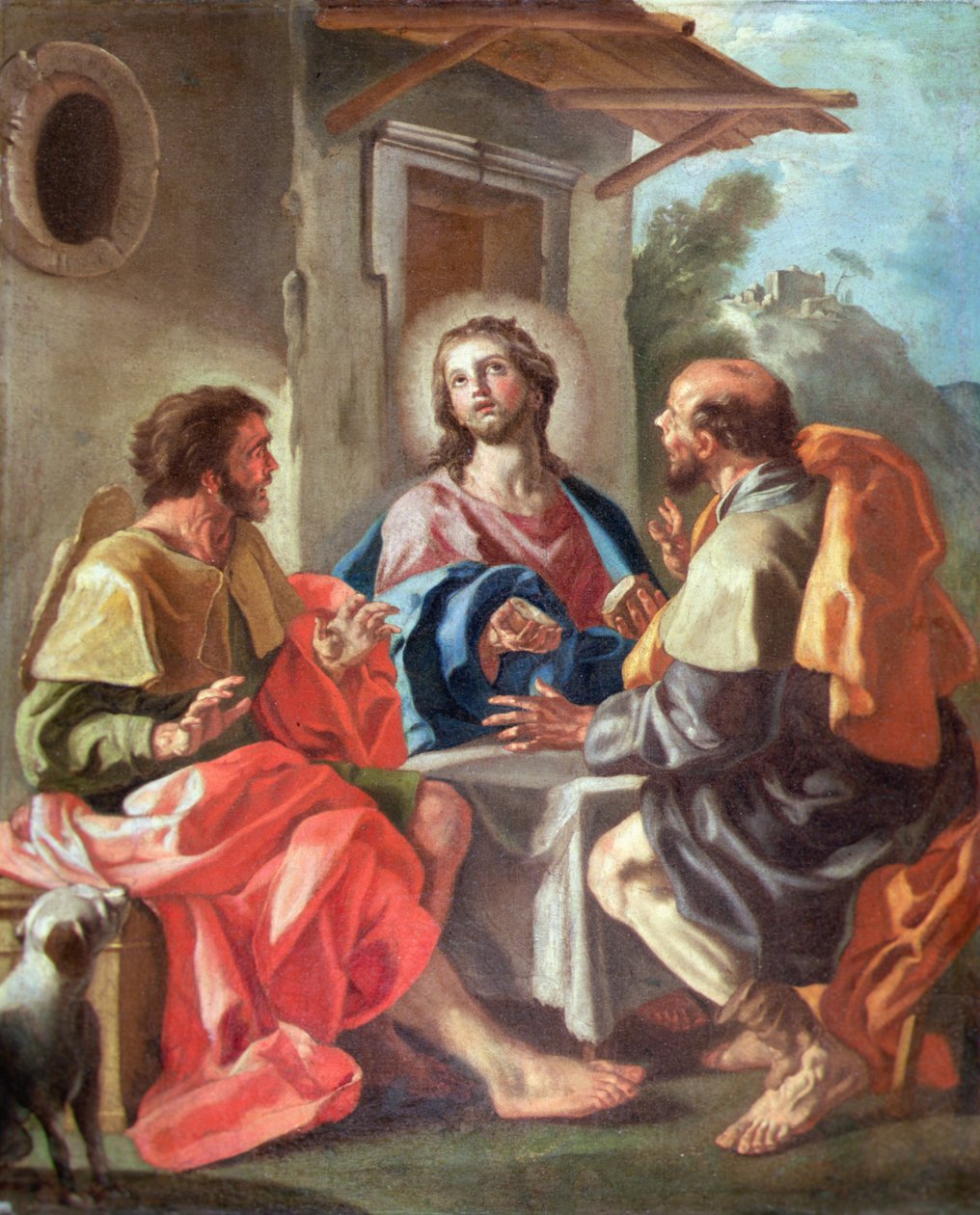 Nadveren i Emmaus (olie på lærred) af Francesco de (attr. to) Mura