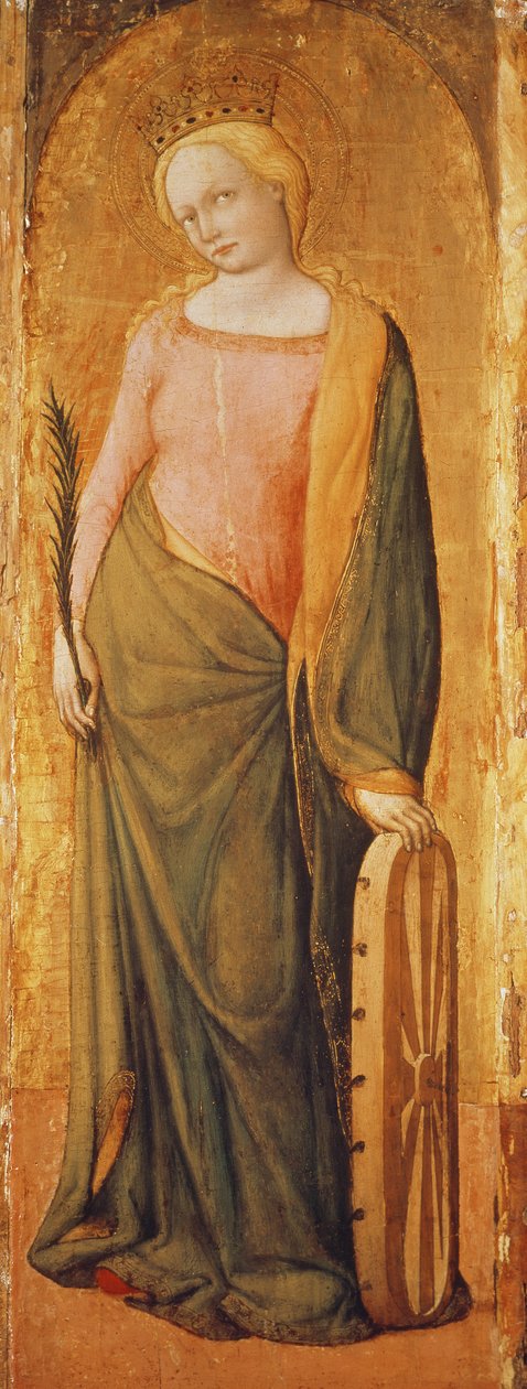 St. Catherine af Alexandria, 1400-tallet (tempera på panel) af Francesco de
