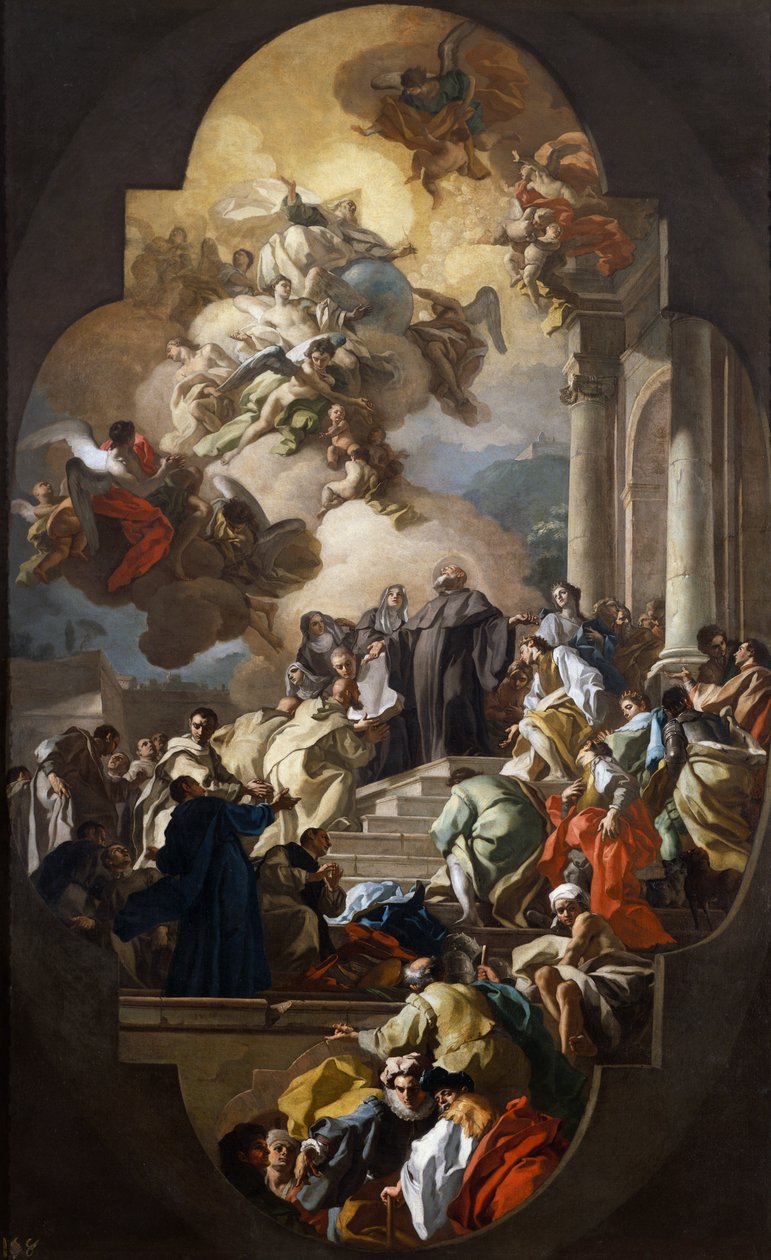 Vision af St. Benedikt af Francesco de Mura