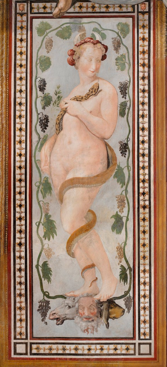 "" Hecate "" Fresque de Francesco de Rossi (1510-1563) vers 1544 Dim 250x125 cm Palazzo Vecchio, Firenze af Francesco de Rossi Salviati